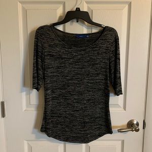 Apt. 9 Dark Gray Essential Elbow-Sleeve Tee